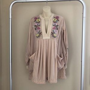 Free People Crushed Velvet Floral Festival Dress